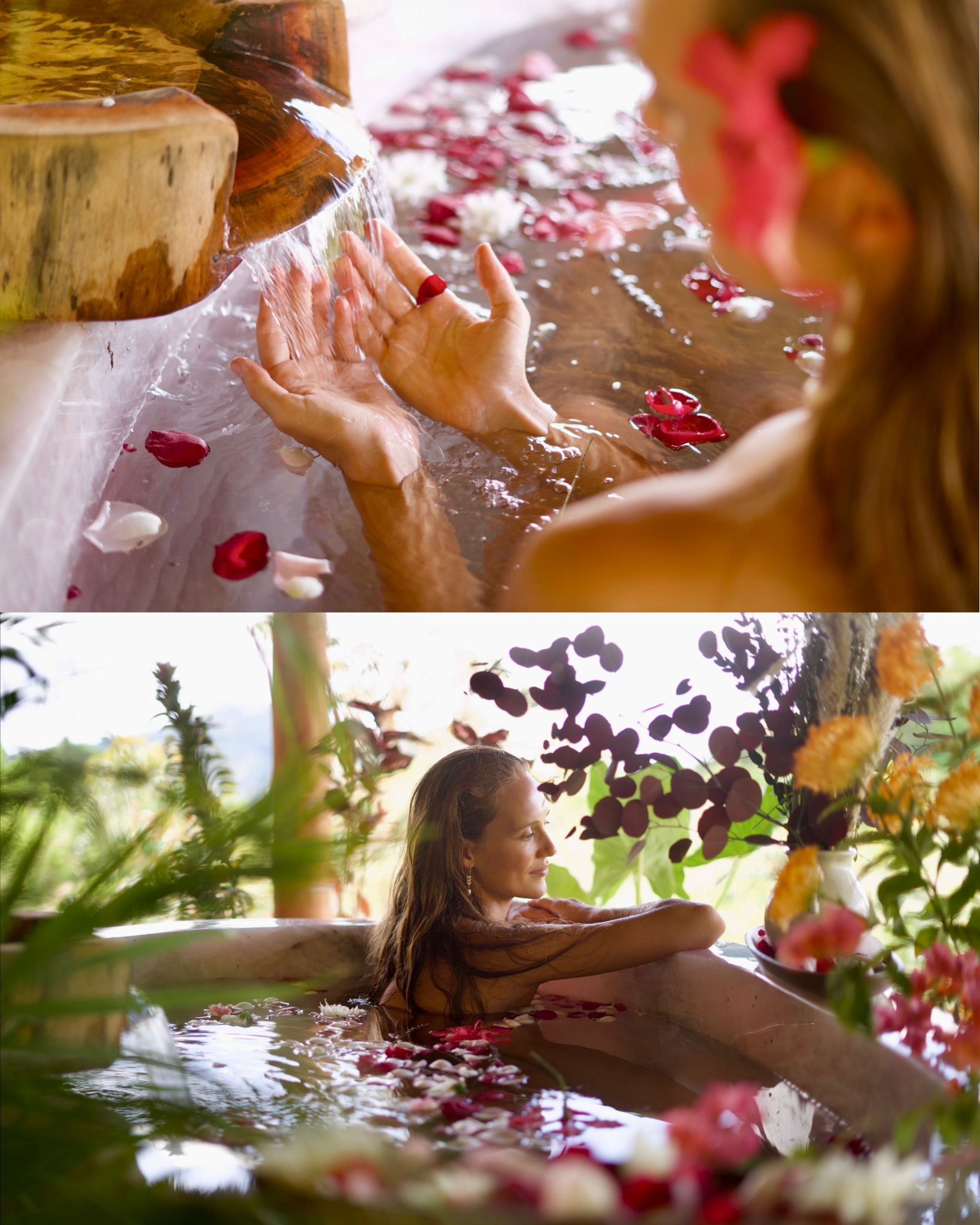 The Spa — rose quartz tub